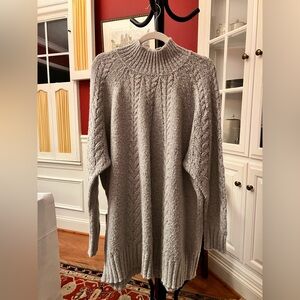 Cozy Gray Women's Turtleneck Sweater